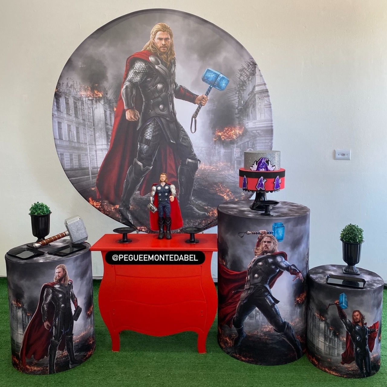 Tema Thor Deus Do Trovao Kit 3  - PEGUEEMONTEDABEL