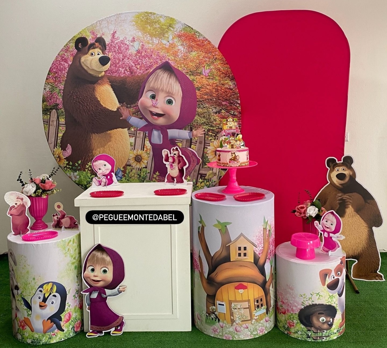 Tema Masha E Urso Kit 4  - PEGUEEMONTEDABEL