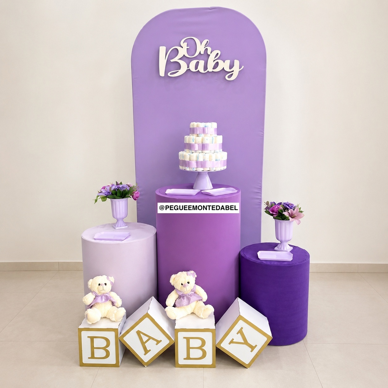 Chá de Bebe Menina Lilas.... - PEGUEEMONTEDABEL