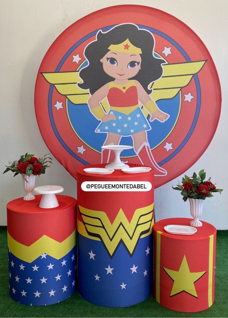 Tema Mulher Maravilha Kit 1  - PEGUEEMONTEDABEL