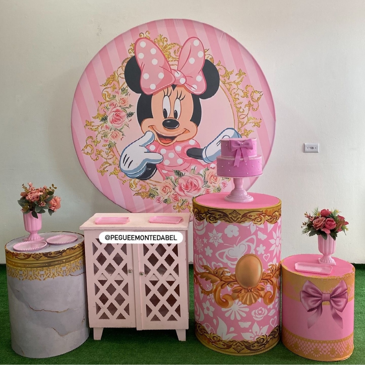 Tema Minnie Rosa Kit 3  - PEGUEEMONTEDABEL