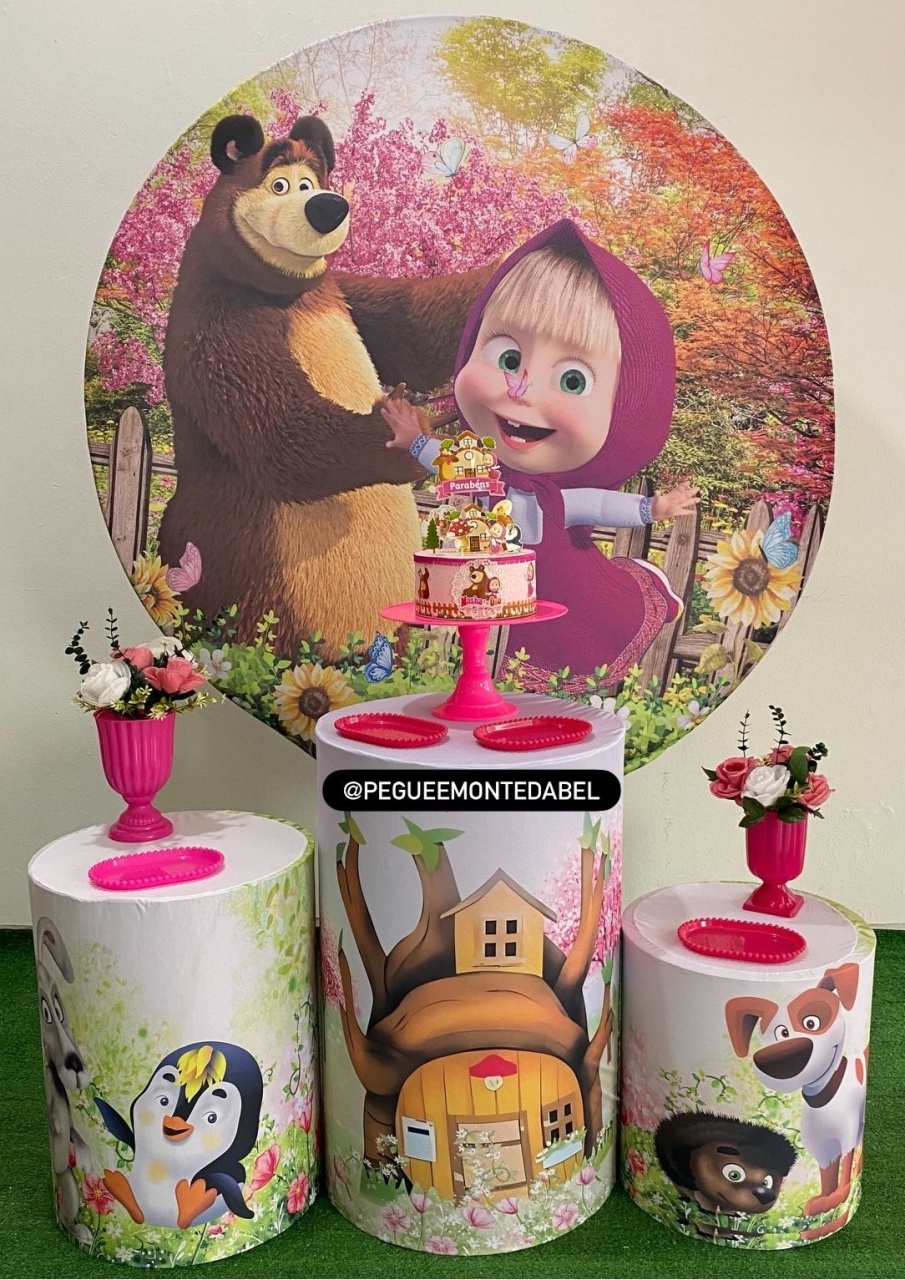 Tema Masha E Urso Kit 2 - PEGUEEMONTEDABEL