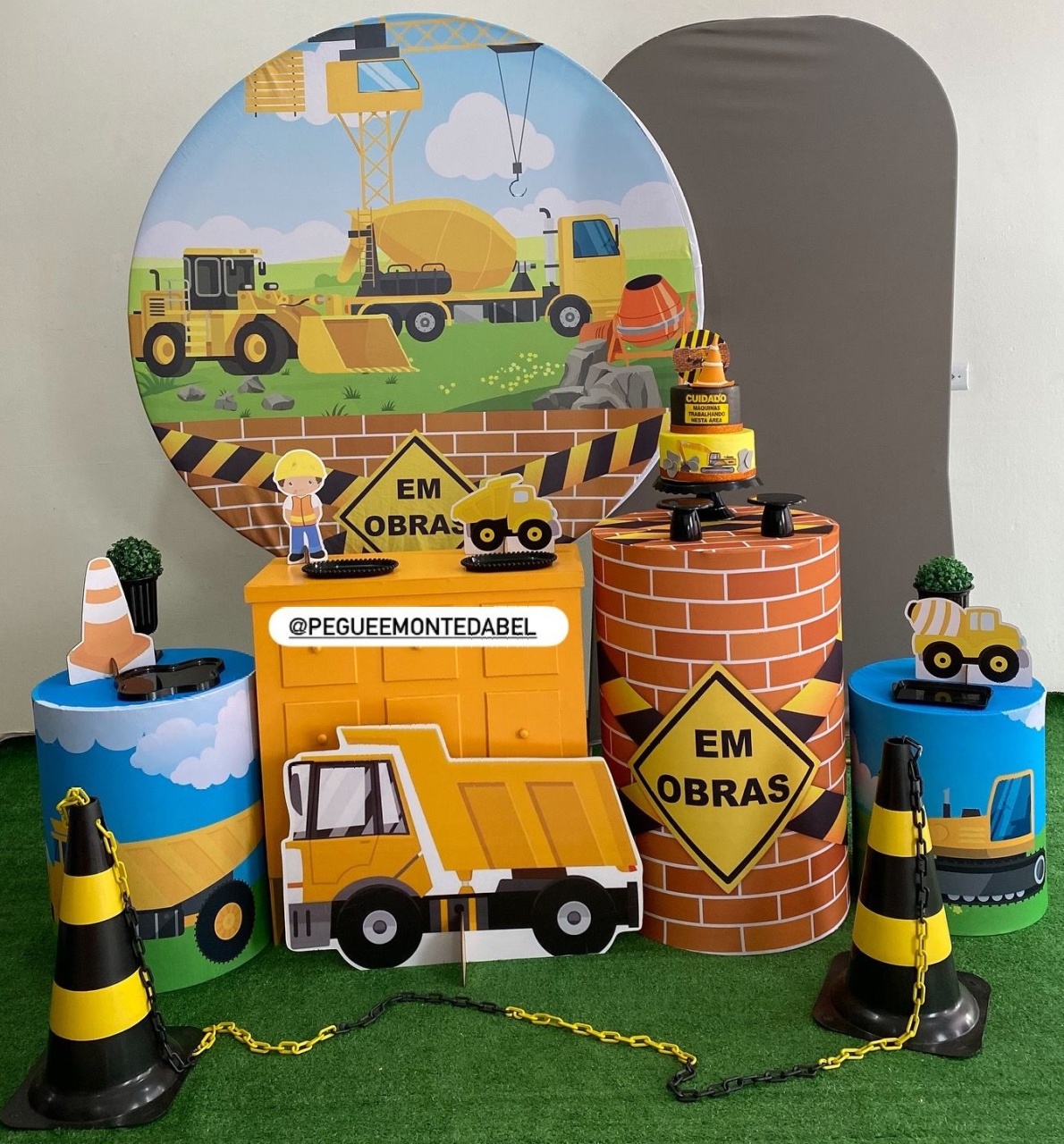 Tema Construçao Kit 4  - PEGUEEMONTEDABEL