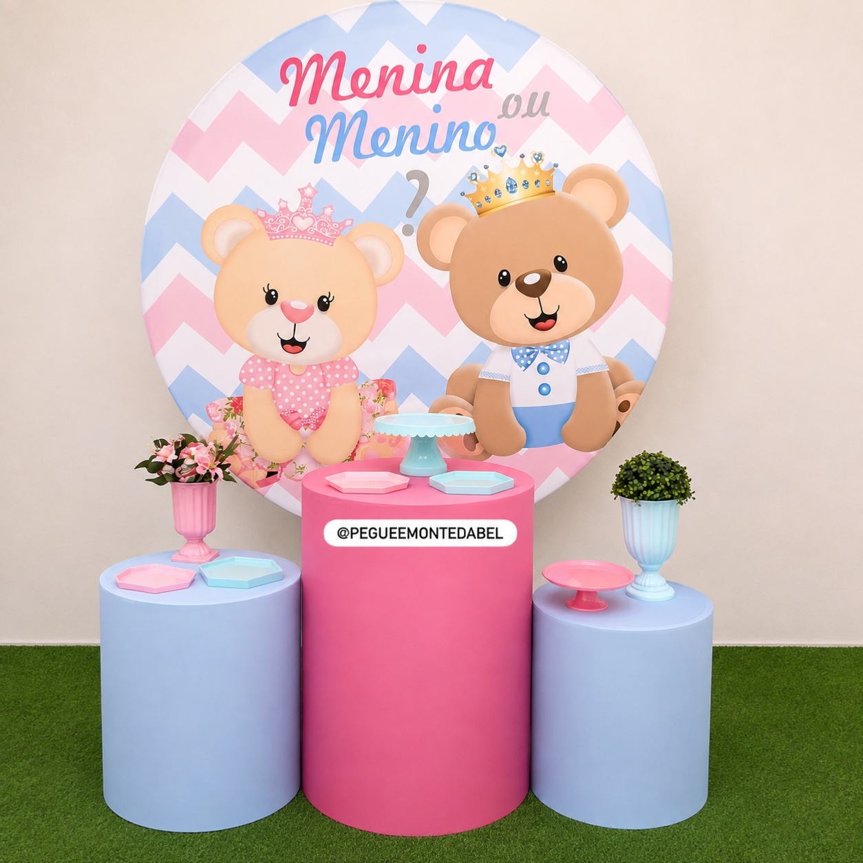 Tema Chá Revelacão Menino E Menina  Kit 1  - PEGUEEMONTEDABEL