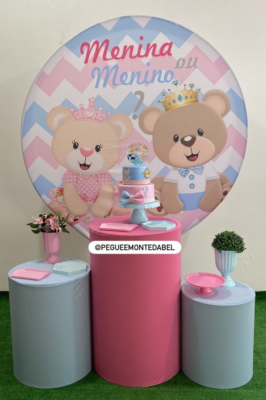 Cha Revelaçao Menino Menina Kit 2  - PEGUEEMONTEDABEL