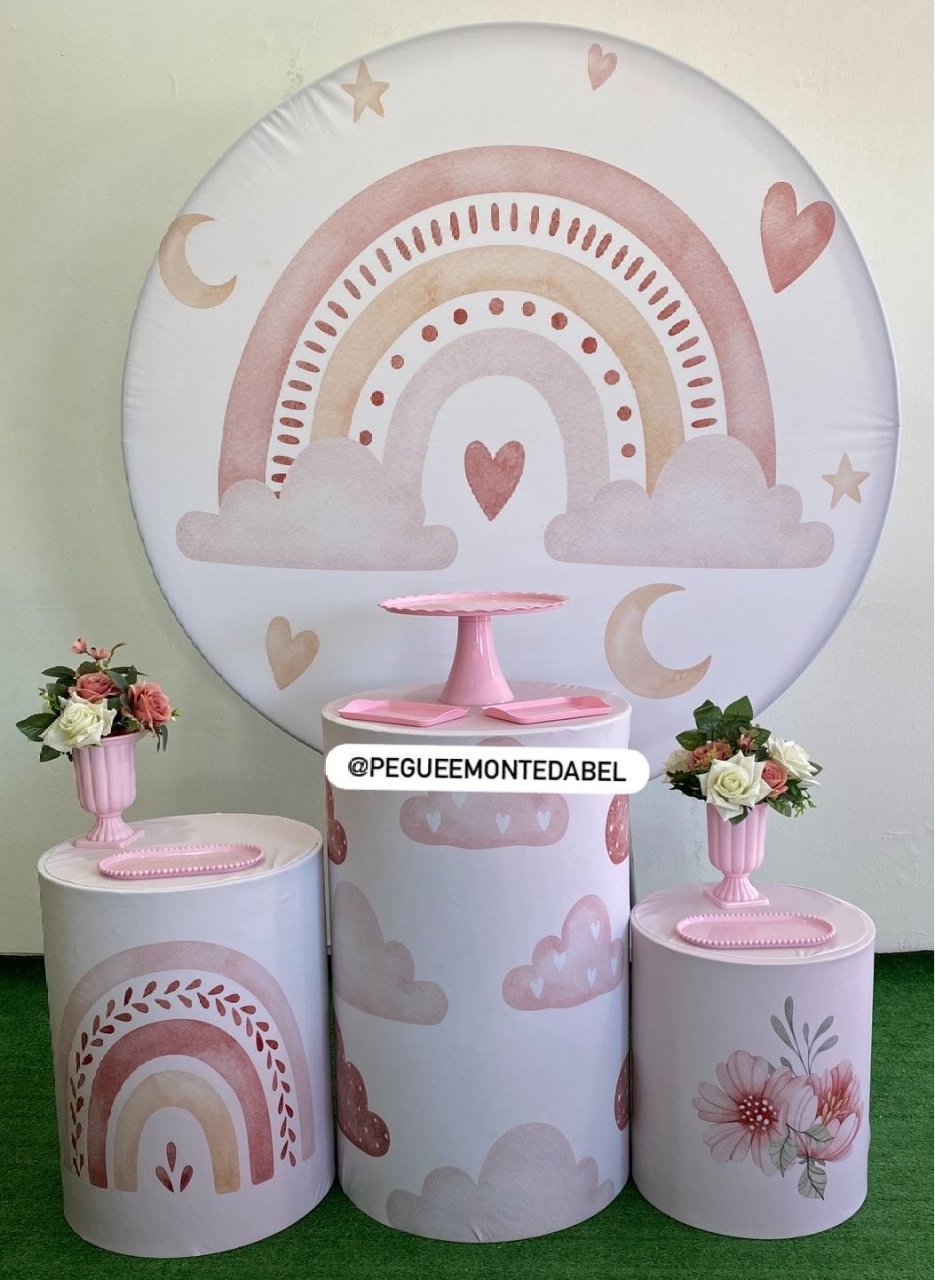 Tema Arco Iris Boho Kit 1  - PEGUEEMONTEDABEL