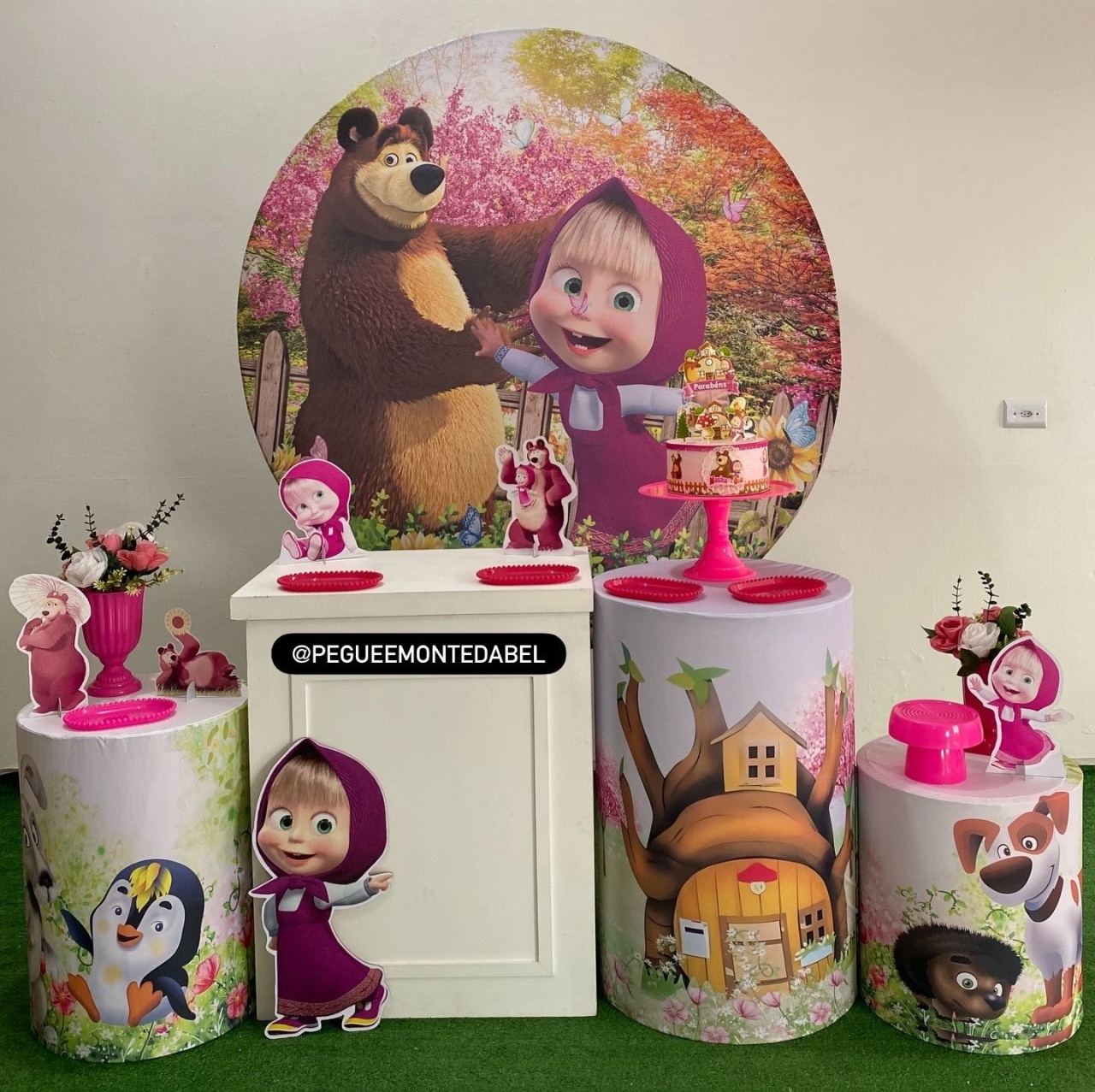 Tema Masha E Urso Kit 3  - PEGUEEMONTEDABEL
