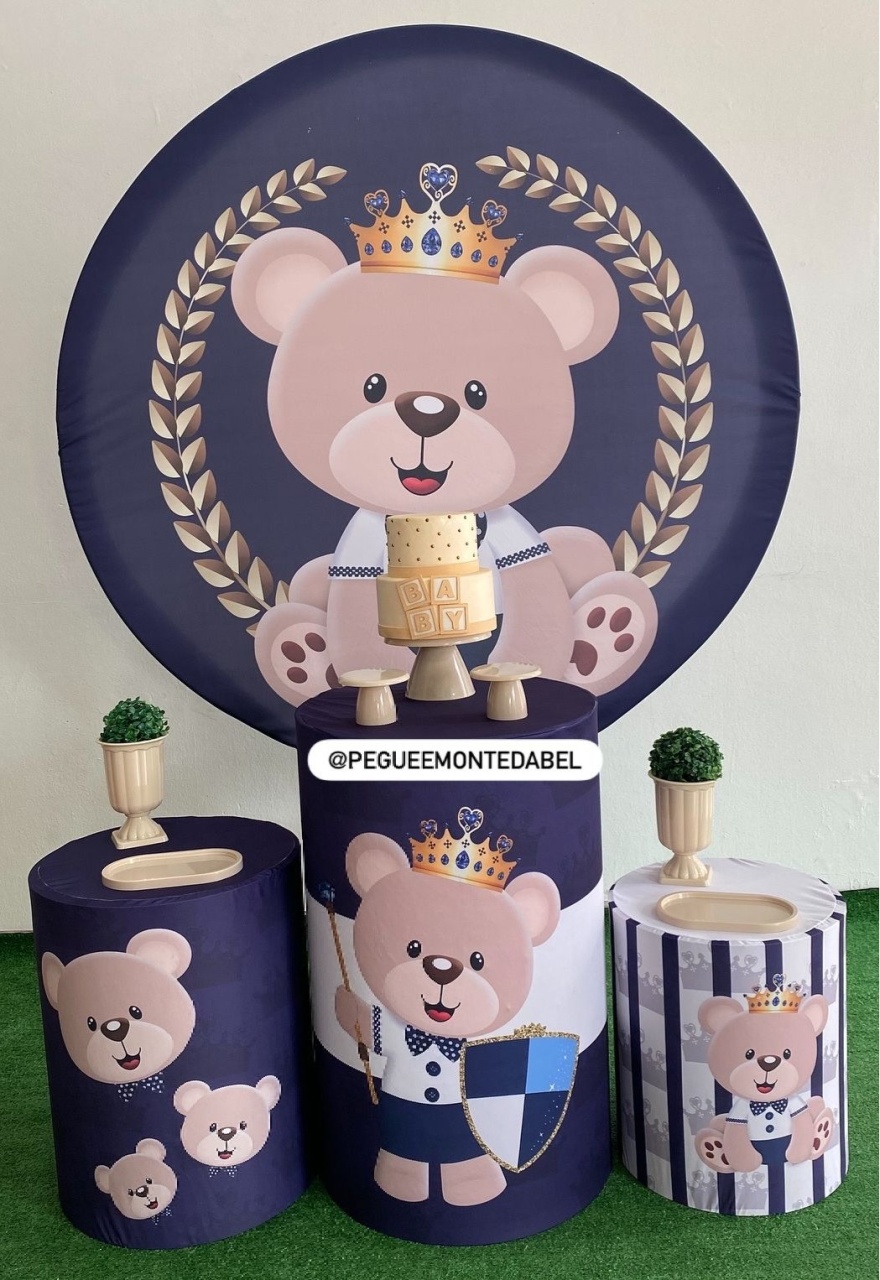 Chá de Bebê Urso Principe Kit 2  - PEGUEEMONTEDABEL