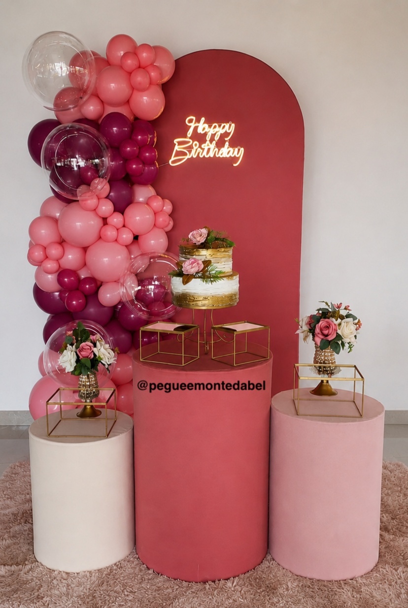 Decoração Adulto Rosê - PEGUEEMONTEDABEL