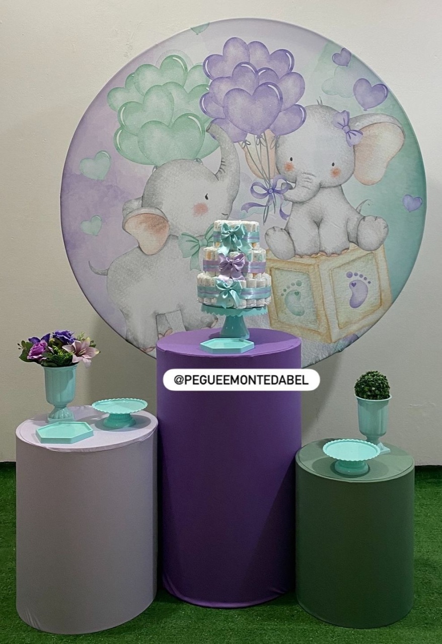 Tema Elefantinho Chá Revelação Kit 2  - PEGUEEMONTEDABEL