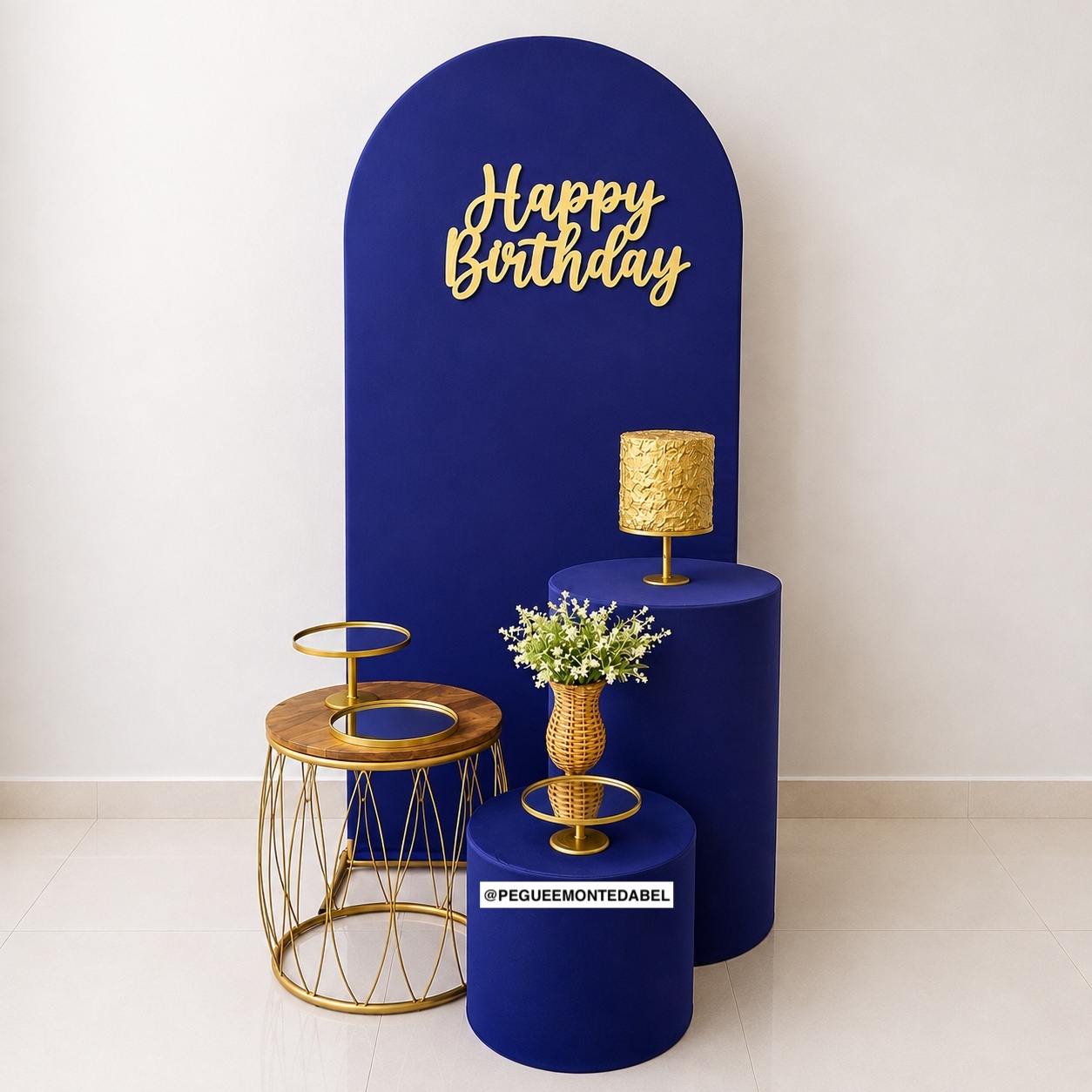 Adulto Azul Marinho E Dourado - PEGUEEMONTEDABEL