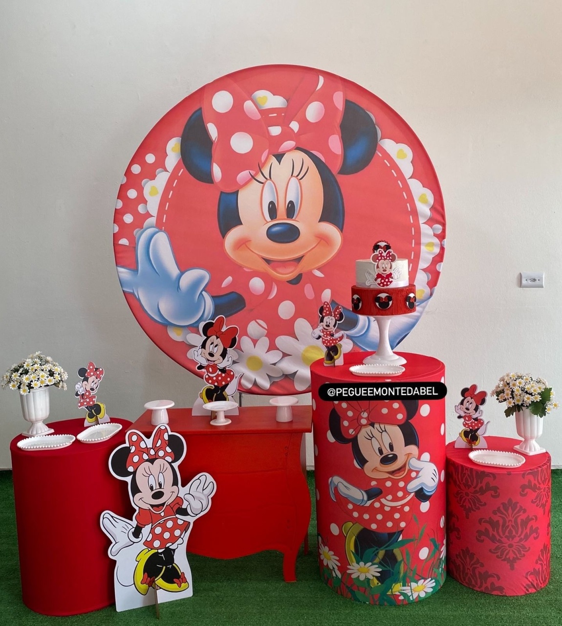 Tema Minnie Vermelha Kit 3  - PEGUEEMONTEDABEL
