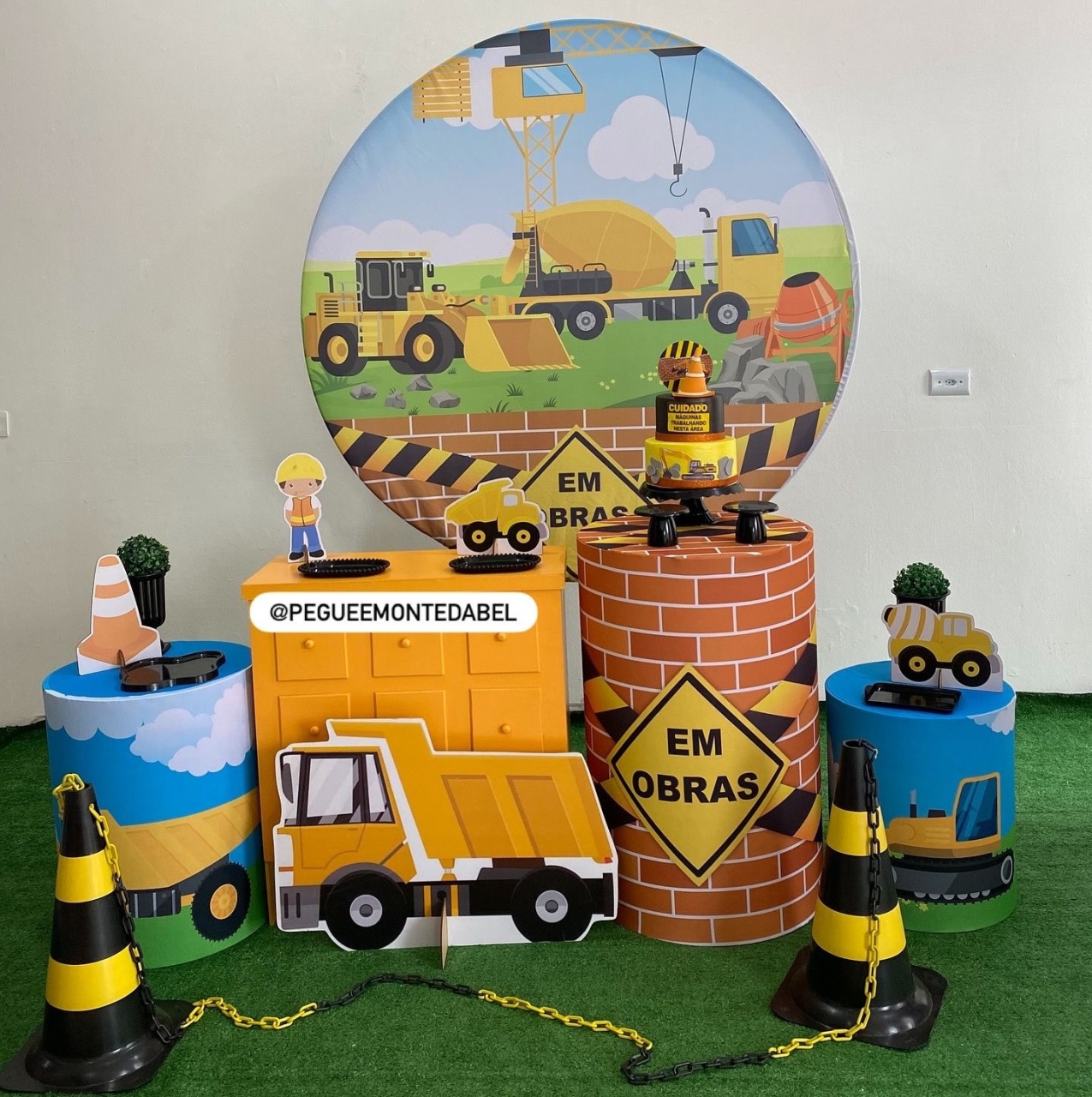 Tema Construçao Kit 3  - PEGUEEMONTEDABEL
