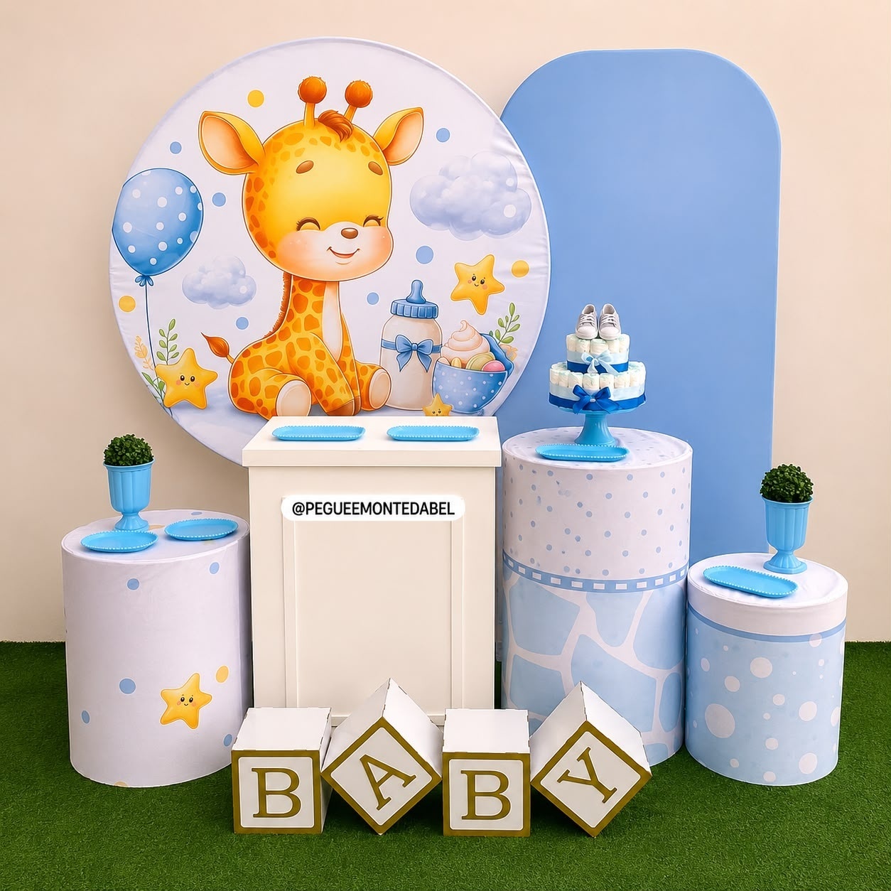 Tema Chá de Bebê Girafinha Kit 4 - PEGUEEMONTEDABEL