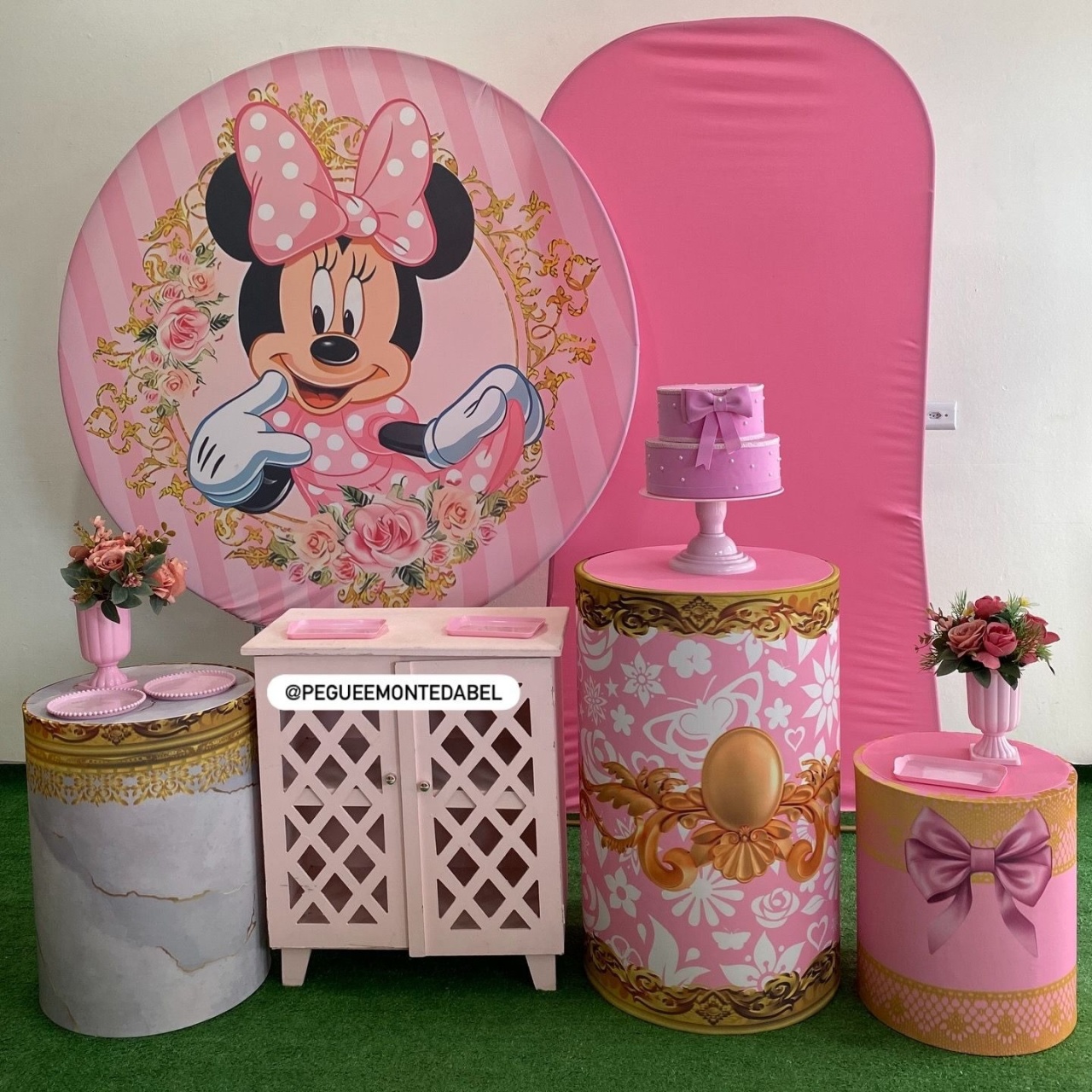 Tema Minnie Rosa Kit 4  - PEGUEEMONTEDABEL