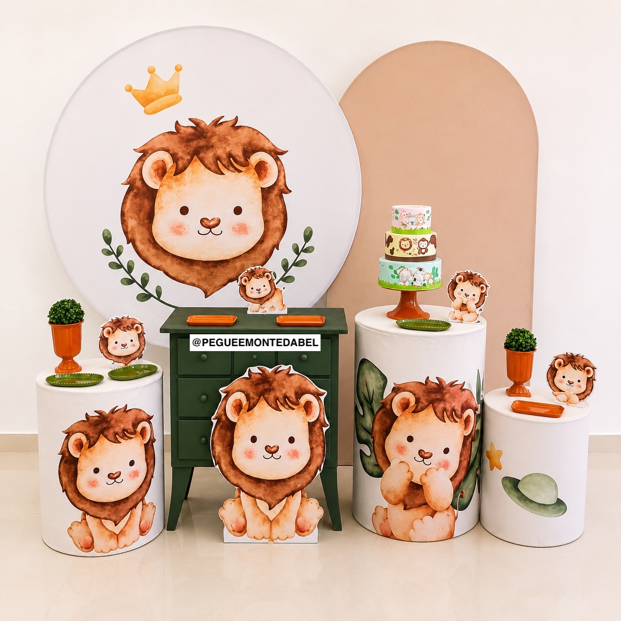 Tema Leãozinho Kit 4 - PEGUEEMONTEDABEL