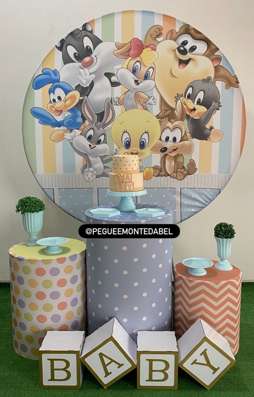Chá de Bebê Looney Tunes  - PEGUEEMONTEDABEL