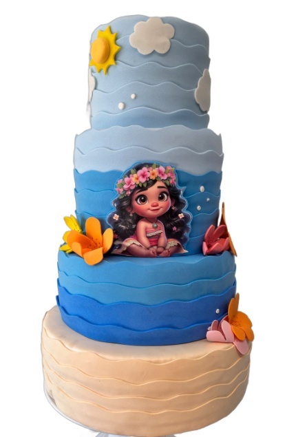 Bolo Fake Moana Luxo - maya.locacoes