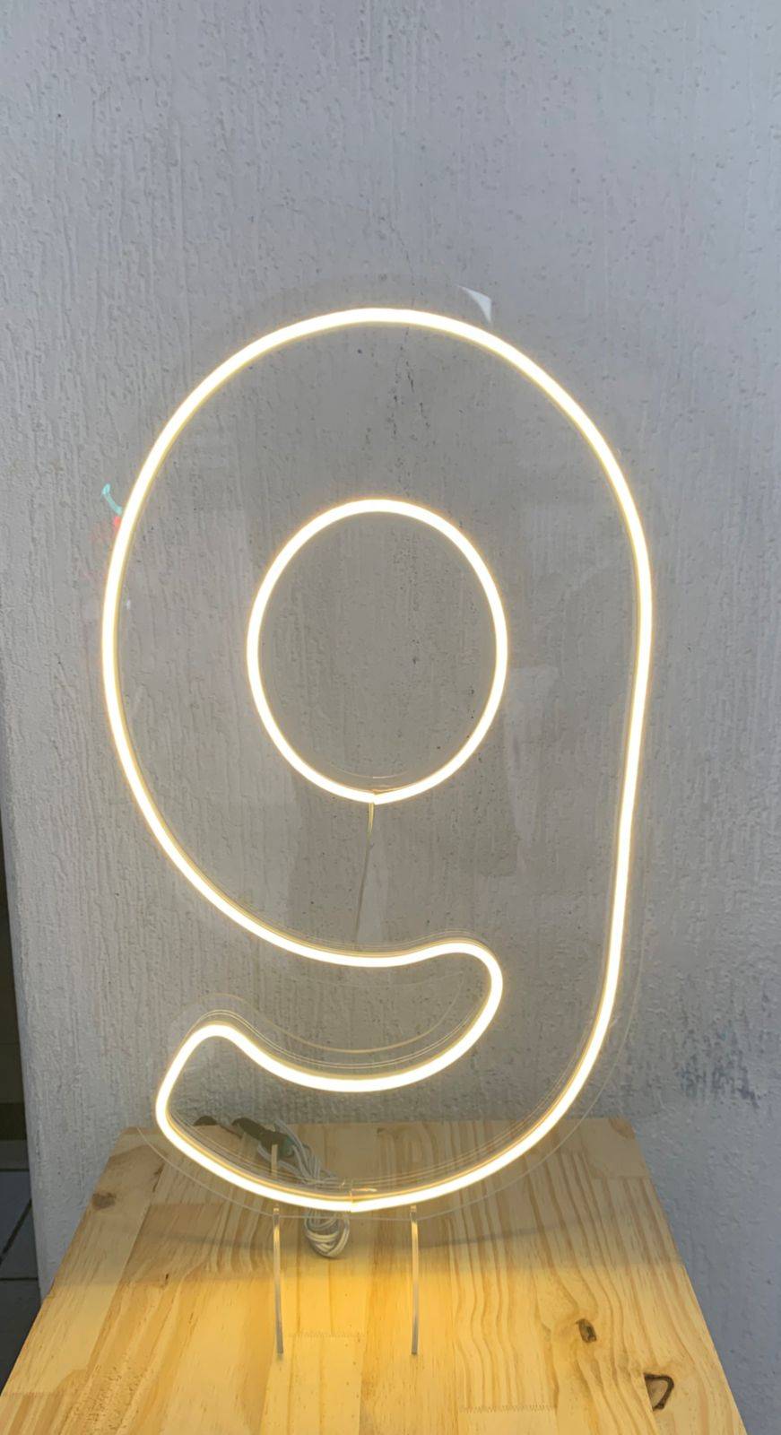 Numero 9 de Led - Letreiros/Acrilicos - maya.locacoes