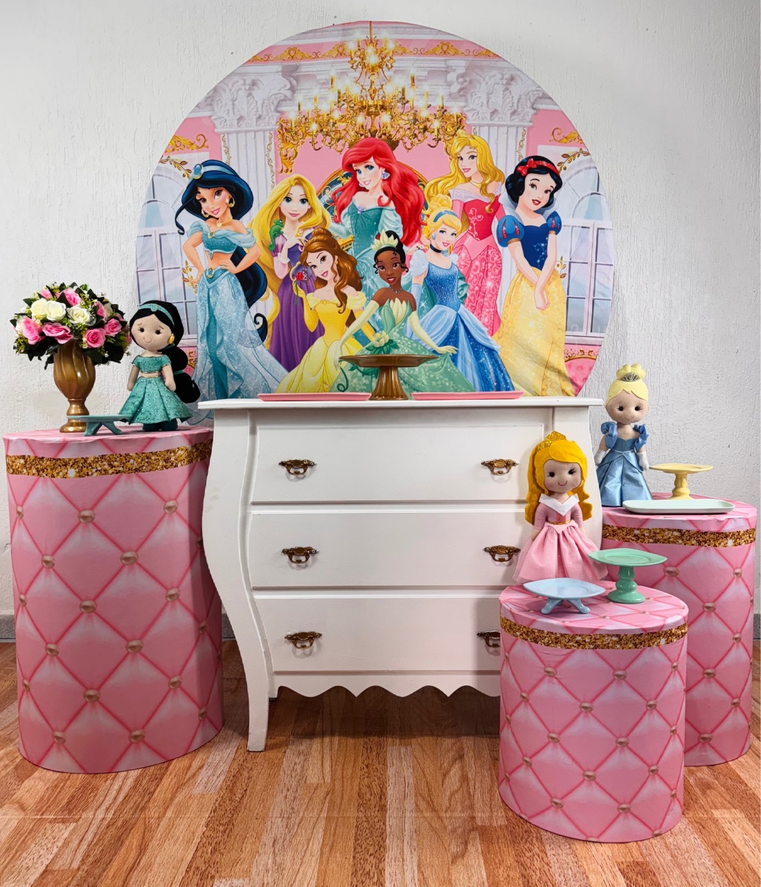 Kit Pegue E Monte Princesas Ouro 2 - maya.locacoes