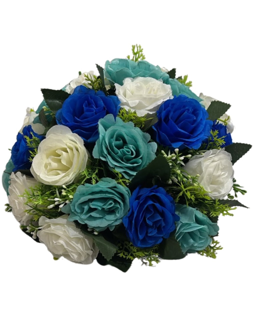 Arranjo Tiffany, Branco E Azul - maya.locacoes