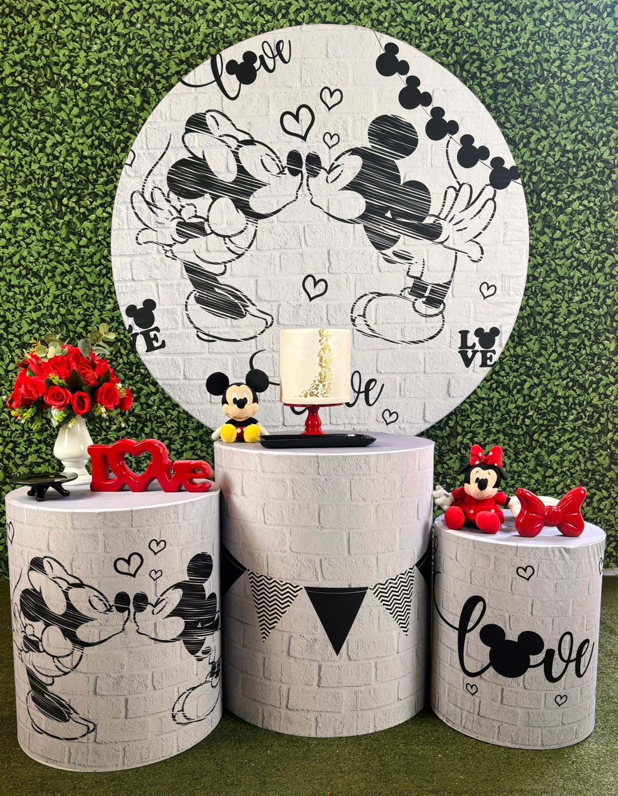 Kit Pegue E Monte Mickey E Minnei - Prata - maya.locacoes