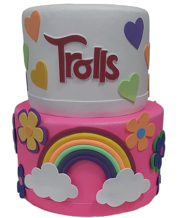 Bolo Fake Trolls - Bolo Fake - maya.locacoes