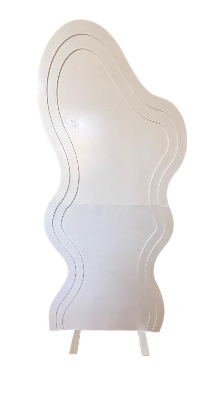Painel Organico Duplo Branco 2,00X0,90Cm  - maya.locacoes