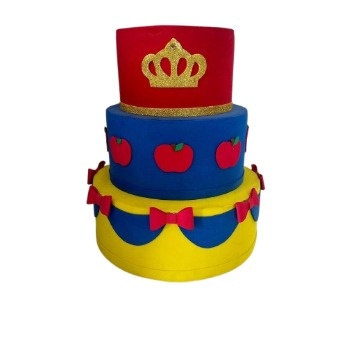 Bolo Fake Branca de Neve - Bolo Fake - maya.locacoes