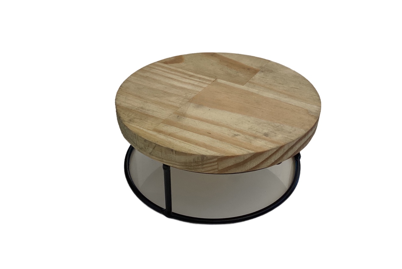 Suporte Lola “P”Tampo Em Pinus Preto - maya.locacoes