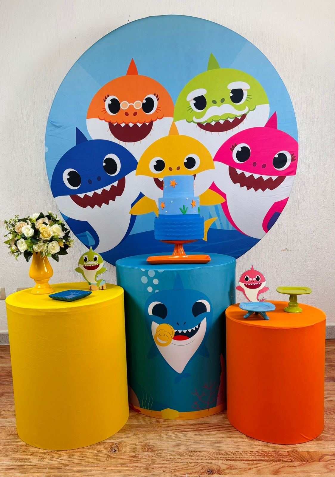 Kit Pegue E Monte Baby Shark (Prata) - maya.locacoes