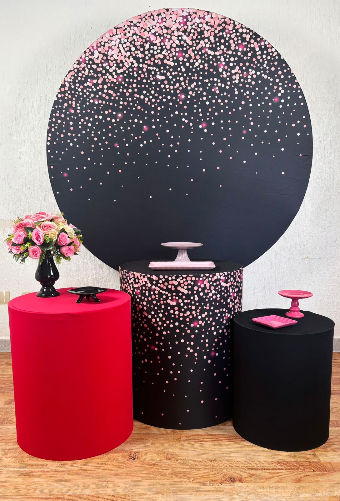 Kit Pegue E Monte Rosa Glitter - maya.locacoes