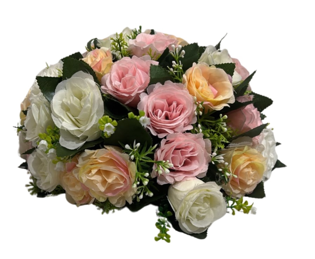 Arranjo Branco, Rosa E Creme - maya.locacoes