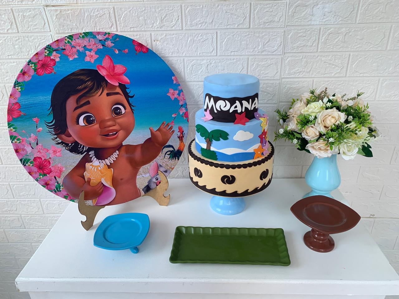 Kit Festa Na Mesa - Moana Baby - maya.locacoes