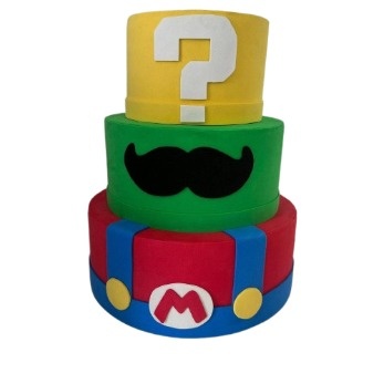 Bolo Fake Mario - Bolo Fake - maya.locacoes