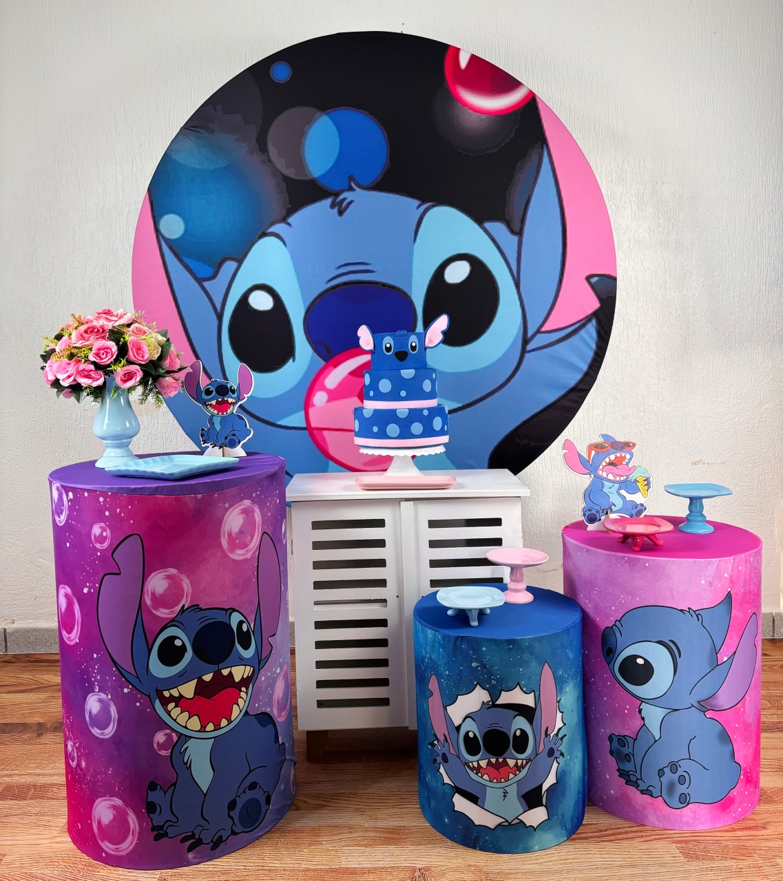 Kit Pegue E Monte Stitch (Ouro) - maya.locacoes