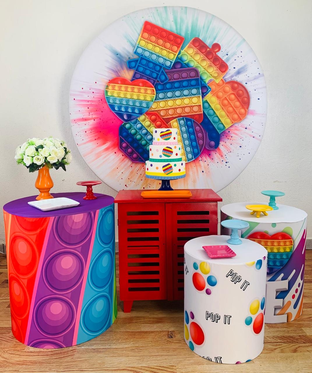 Kit Pegue E Monte Pop It (Ouro) - maya.locacoes