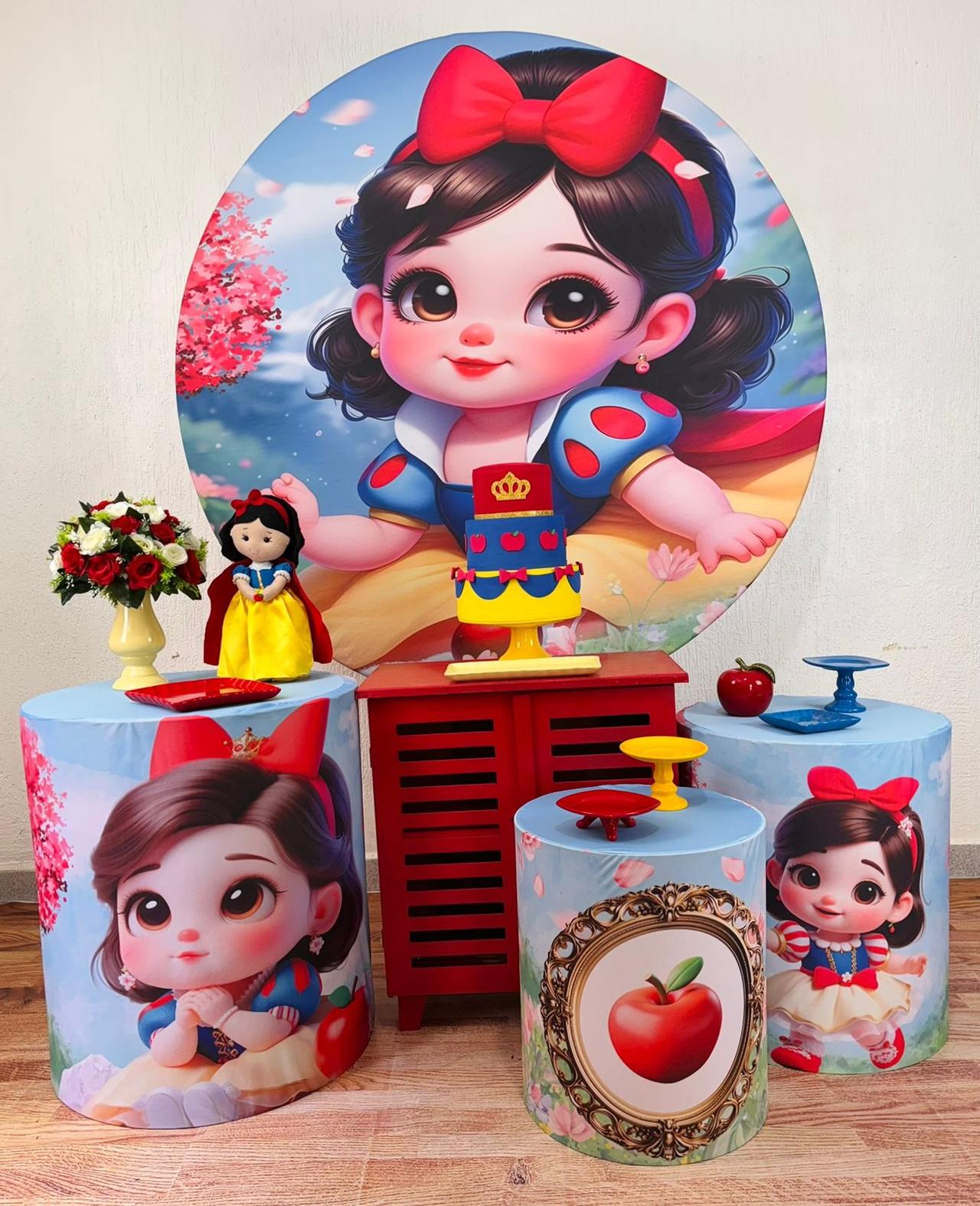 Kit Pegue E Monte Branca de Neve Cute (Ouro) - maya.locacoes