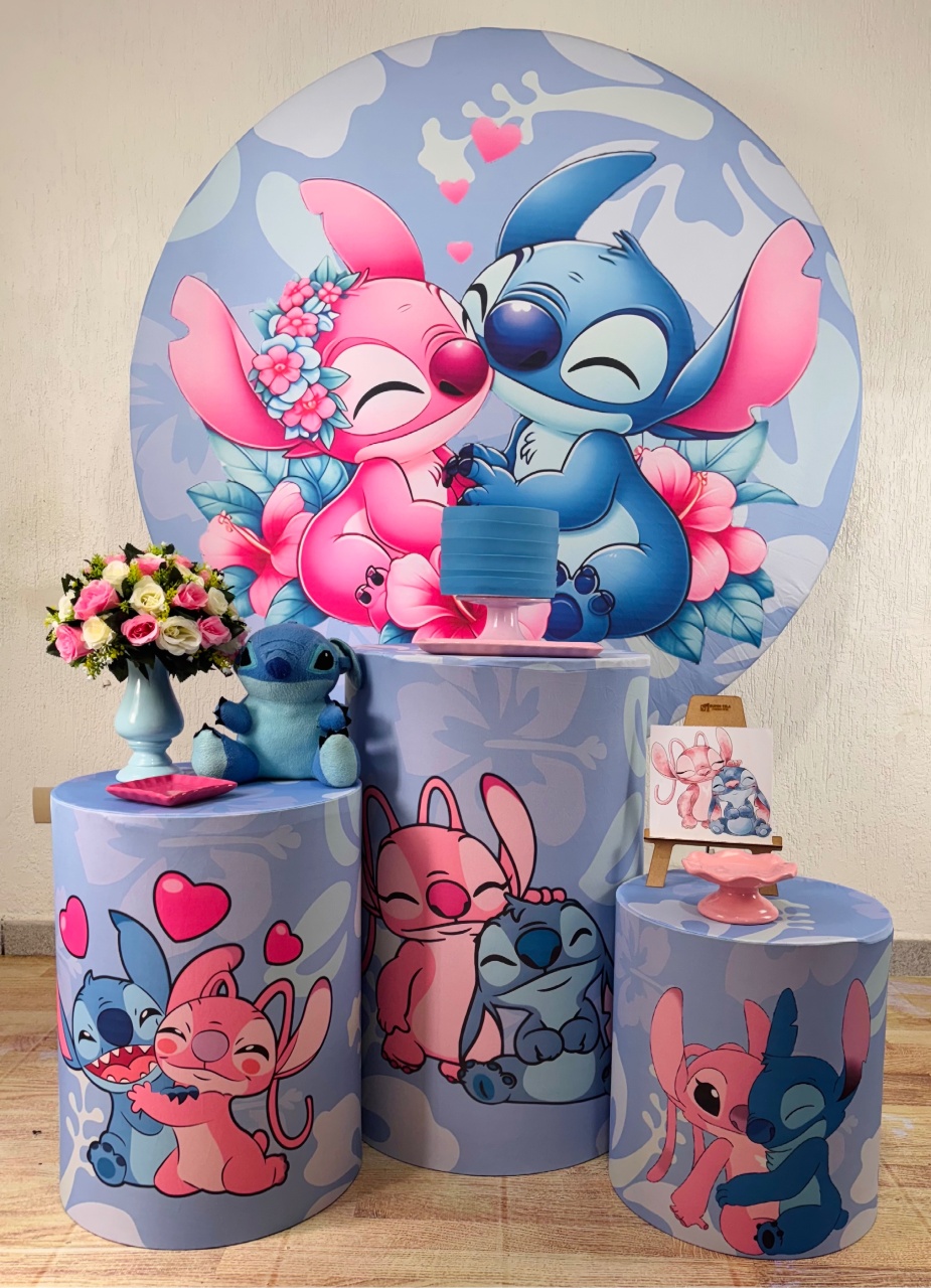 Kit Pegue E Monte Stitch E Angel - maya.locacoes