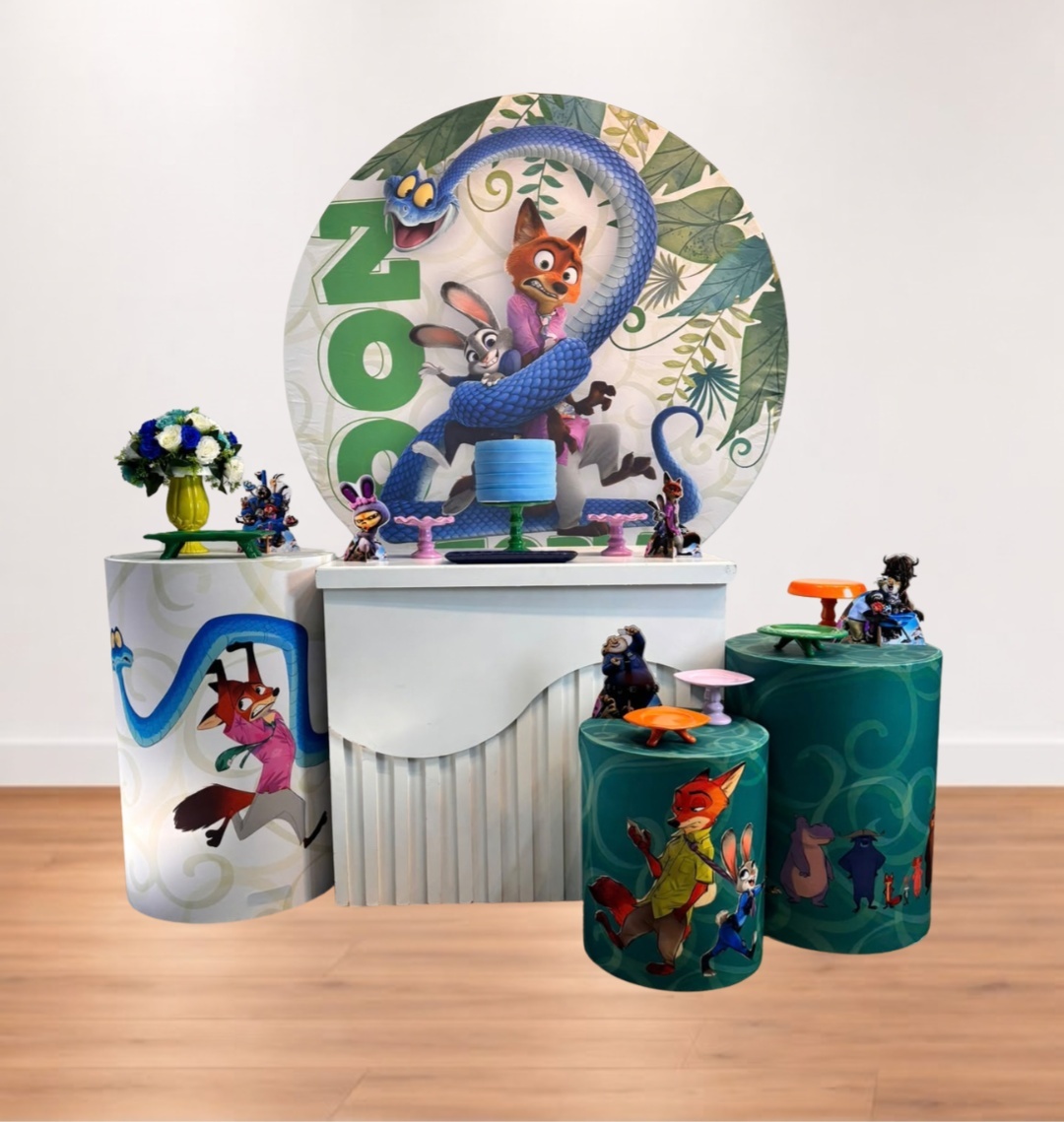 Kit Pegue E Monte Zootopia - Ouro - maya.locacoes