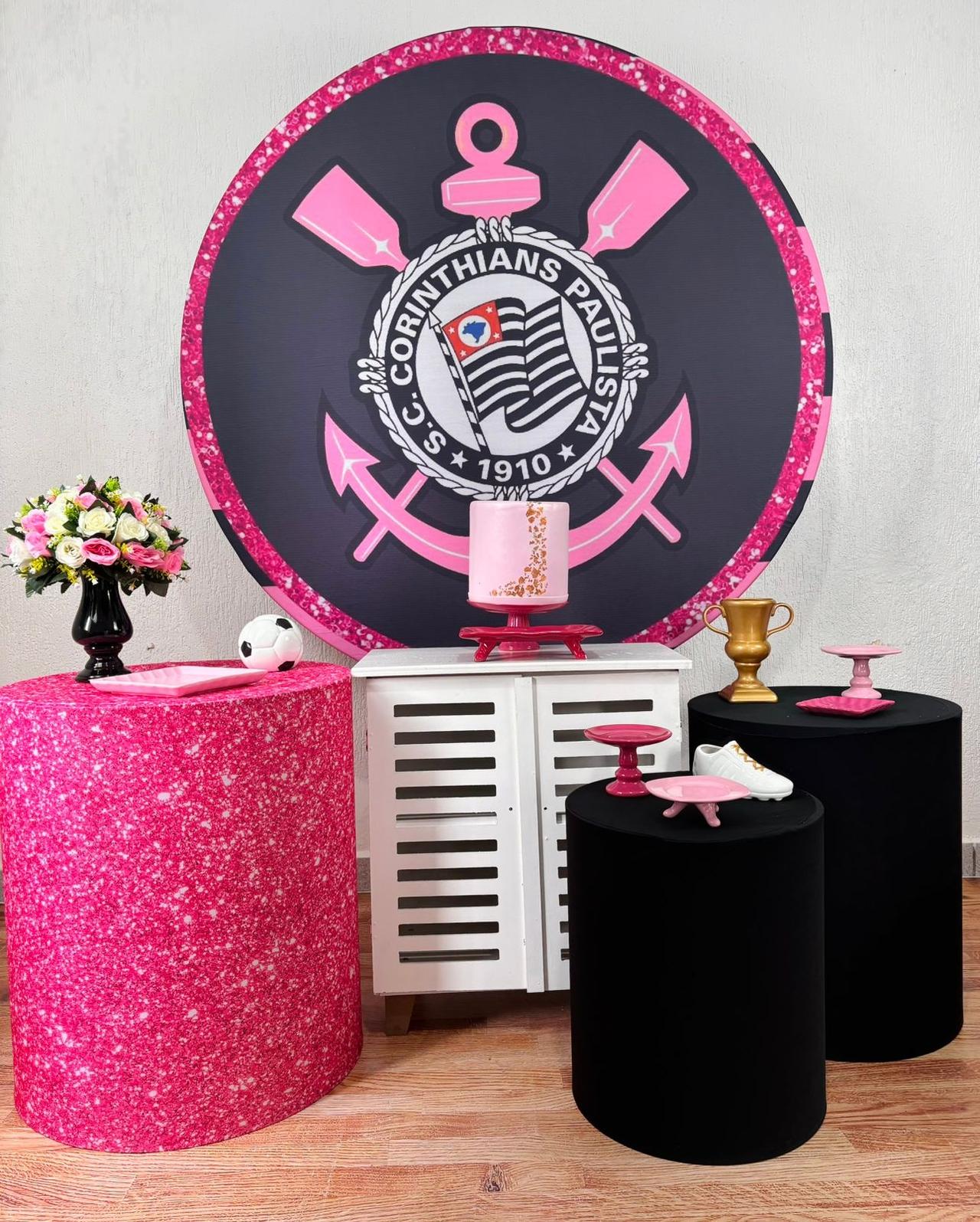 Kit Pegue E Monte Corinthians Rosa (Ouro) - maya.locacoes