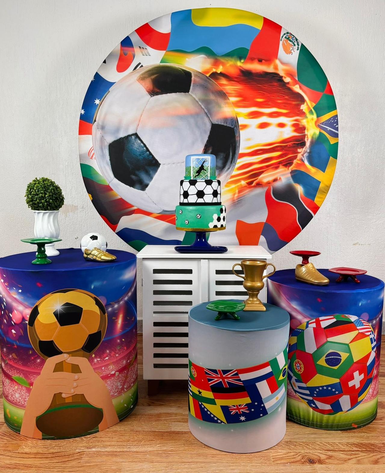 Kit Pegue E Monte Futebol - Países (Ouro) - maya.locacoes