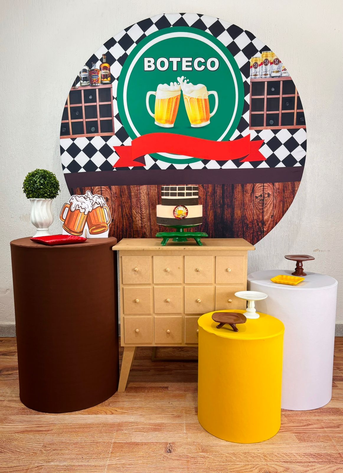 Kit Pegue E Monte Boteco (Ouro) - maya.locacoes