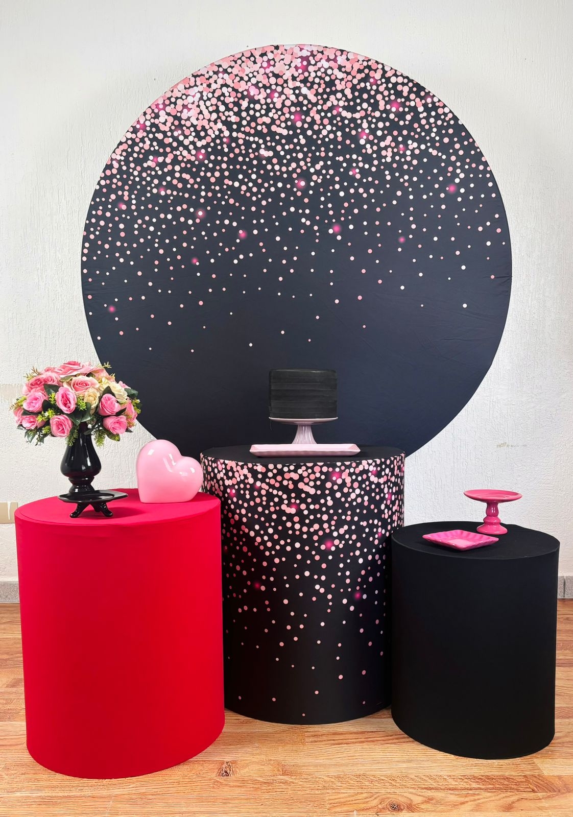 Kit Pegue E Monte Rosa Glitter - Prata - maya.locacoes