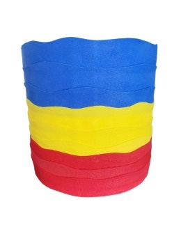 Bolo Fake Colorido (Vermelho, Azul E Amarelo) - Bolo Fake - maya.locacoes