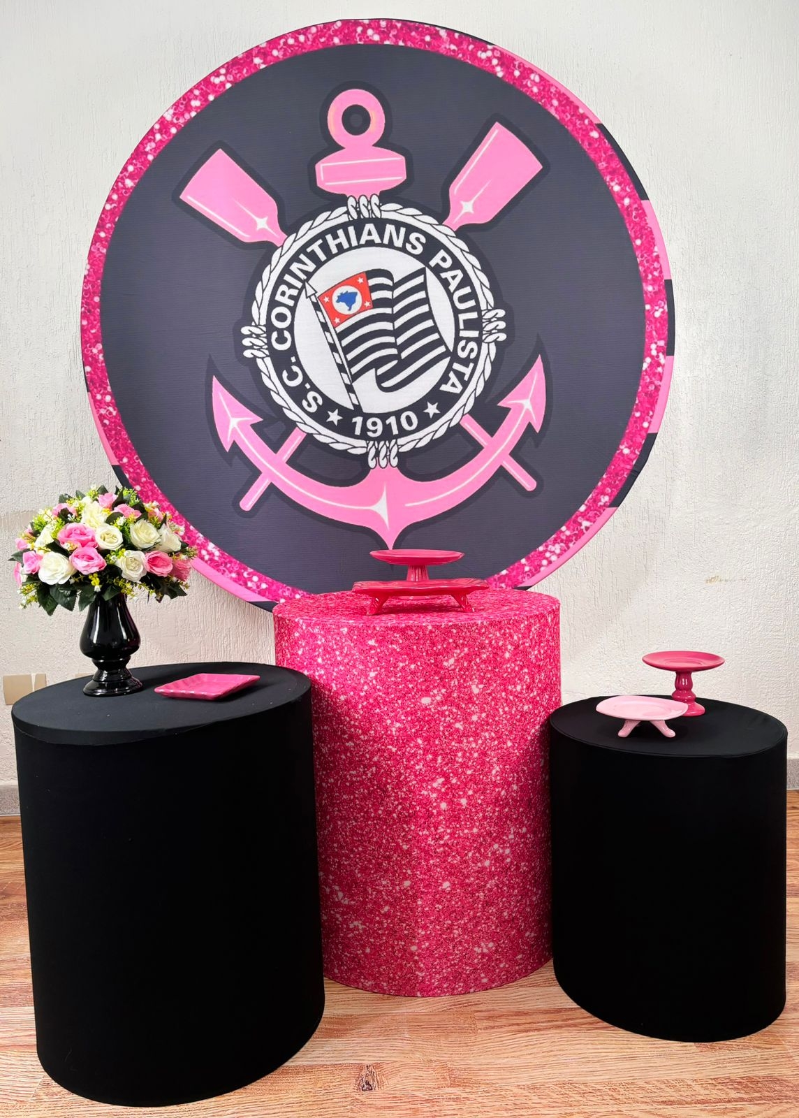 Kit Pegue E Monte Corinthians Rosa (Bronze) - maya.locacoes