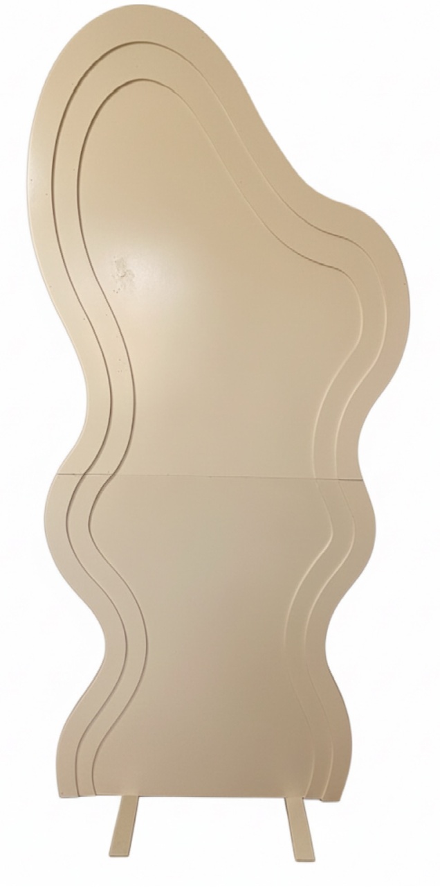 Painel Organico Duplo Bege  - maya.locacoes