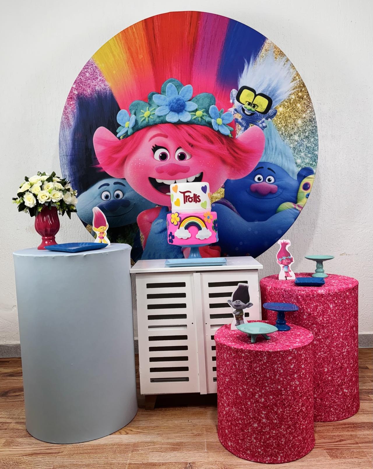 Kit Pegue E Monte Trolls - Ouro - maya.locacoes