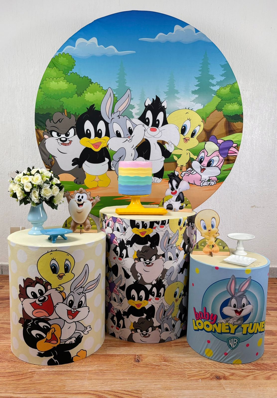 Kit Pegue E Monte Baby Looney Tunes - Prata - maya.locacoes