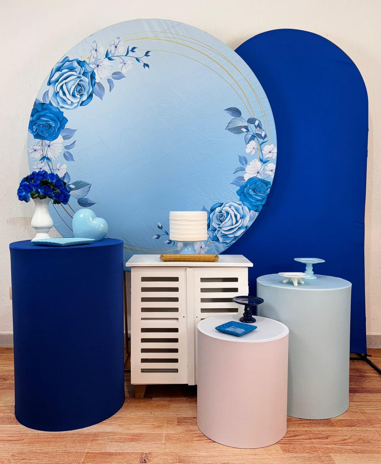 Kit Pegue E Monte Floral Azul - Diamante - maya.locacoes